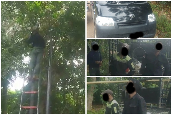 pemasangan tiang Indosat dikomplain oleh warga