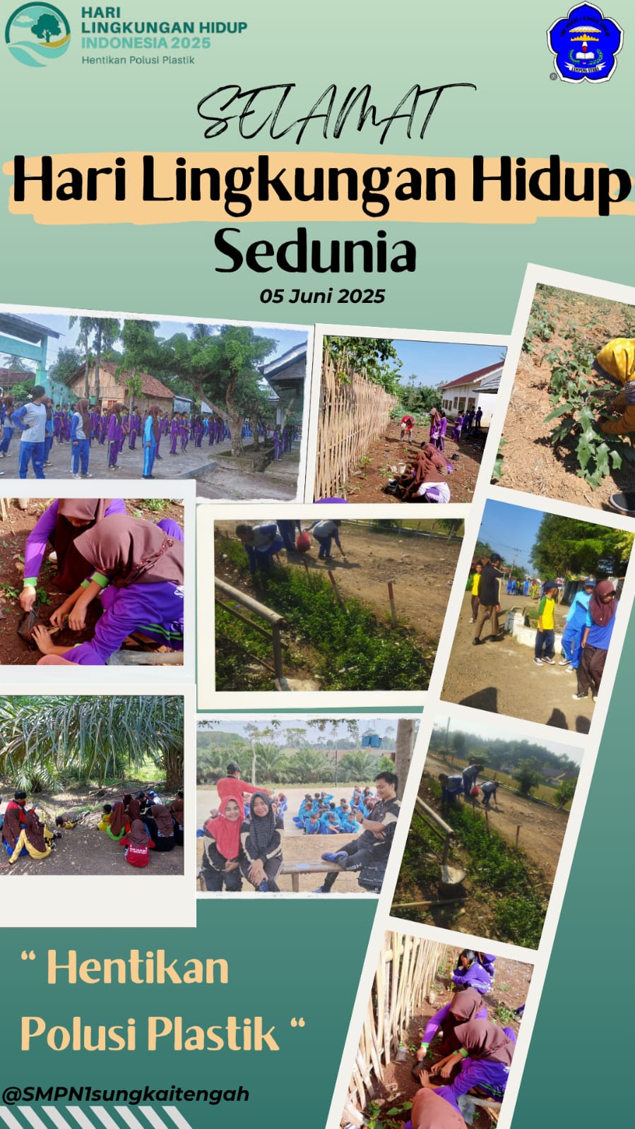 SMP Negeri 1 Sungkai Tengah Aksi Bersih-Bersih Sampah