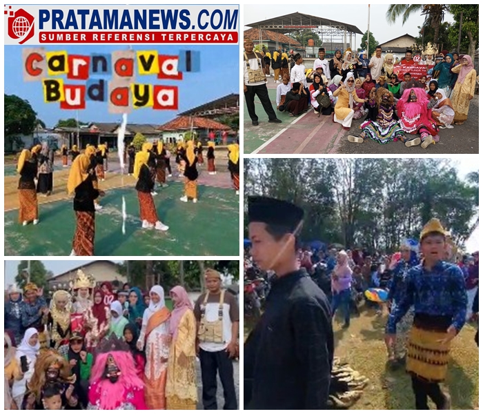 Siswa SMPN 2 Bunga Mayang Ikuti Karnaval Budaya dalam Rangka Menyambut HUT RI ke-80