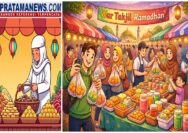 Foto: Ilustrasi AI, Ramadhan 1447 H dan Fenomena “War Takjil”, Antusiasme atau Sekadar Tren Musiman?