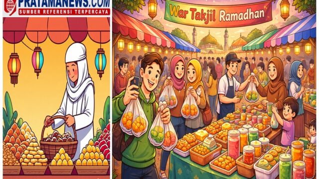 Foto: Ilustrasi AI, Ramadhan 1447 H dan Fenomena “War Takjil”, Antusiasme atau Sekadar Tren Musiman?