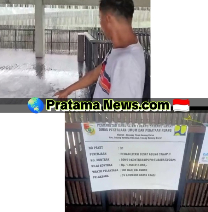 Ketua PWRI Desak Audit & Tanggung Jawab Kontraktor Direhab Rp1,9 M, Atap Sesat Bocor 