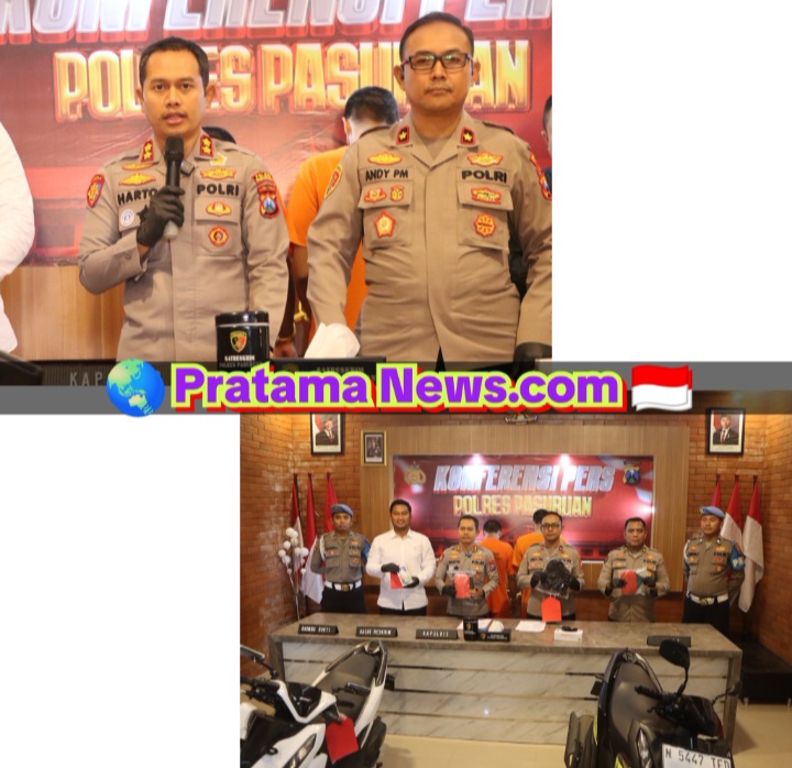 Ungkap 3 Kejahatan Jalanan, Polres Pasuruan Tangkap Pelaku Begal dan Curanmor