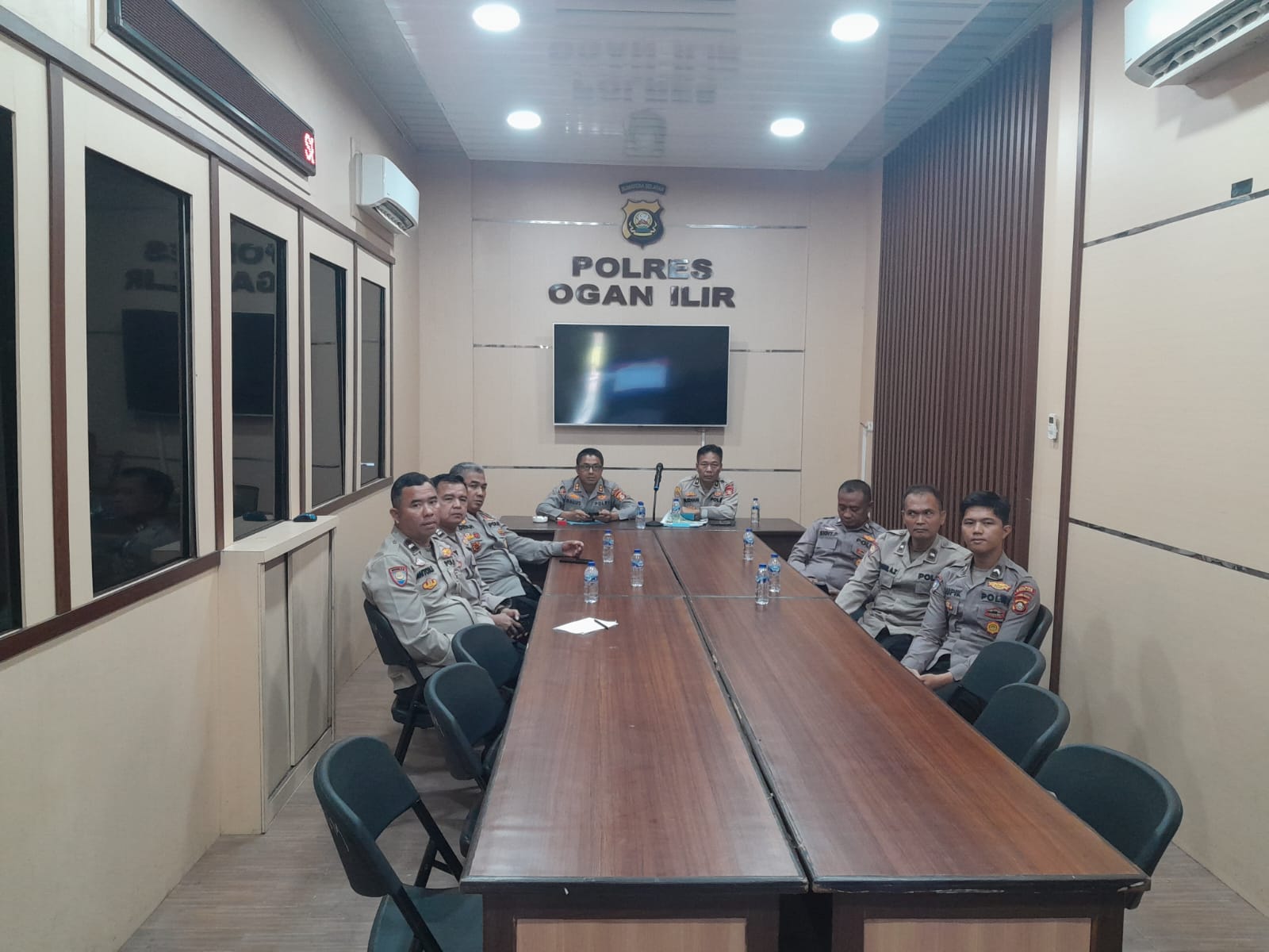 Polres Ogan Ilir Ikuti Vidcon Anev Program Polri Mendukung Ketahanan Pangan