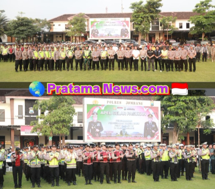 Polres Jombang Gelar Apel Pengamanan Pengesahan Warga Baru PSHT Parluh 2016