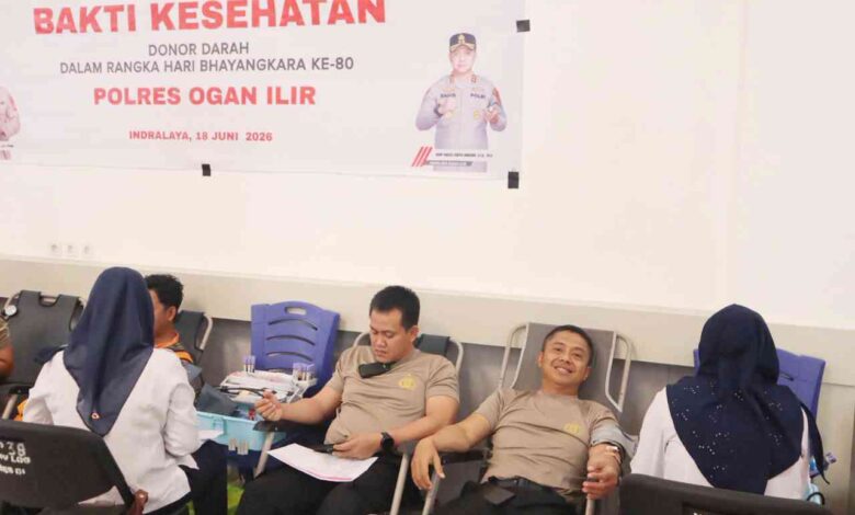 Rangkaian Hari Bhayangkara ke-80, Polres Ogan Ilir Adakan Sunatan Massal, Donor Darah dan Pengobatan Gratis ​