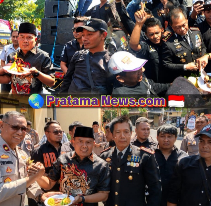 Prank Hari Bhayangkara, PJU Polda Jatim, Polrestabes & Polres Pelabuhan Tanjung Perak Keluar Hadapi Massa AMI, Ujungnya Malah Potong Kue