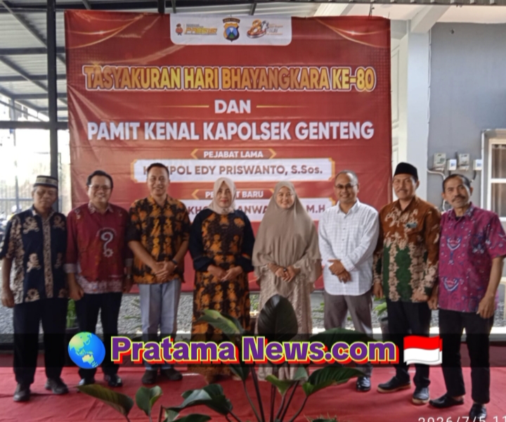 Tasyakuran Hari Bhayangkara ke-80 Dirangkai Kenal Pamit Kapolsek Genteng, Perkuat Sinergi untuk Kamtibmas