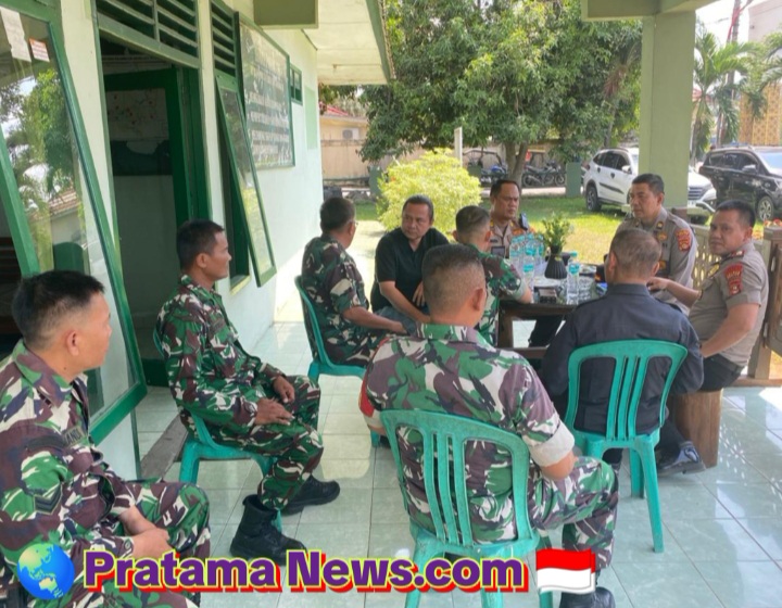 PERKUAT SINERGITAS TNI–POLRI, KAPOLRES OGAN ILIR SILATURAHMI KE KODIM 0402/OKI DEMI MENJAGA KAMTIBMAS