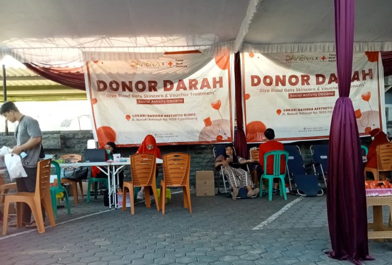 Donor Darah Rutin Daviena Aesthetic Clinic Disambut Antusias Warga, Target 50 Kantong Darah