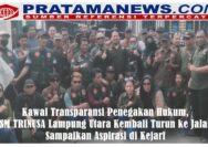 Kawal Transparansi Penegakan Hukum, LSM TRINUSA Lampung Utara Kembali Turun ke Jalan, Sampaikan Aspirasi di Kejari