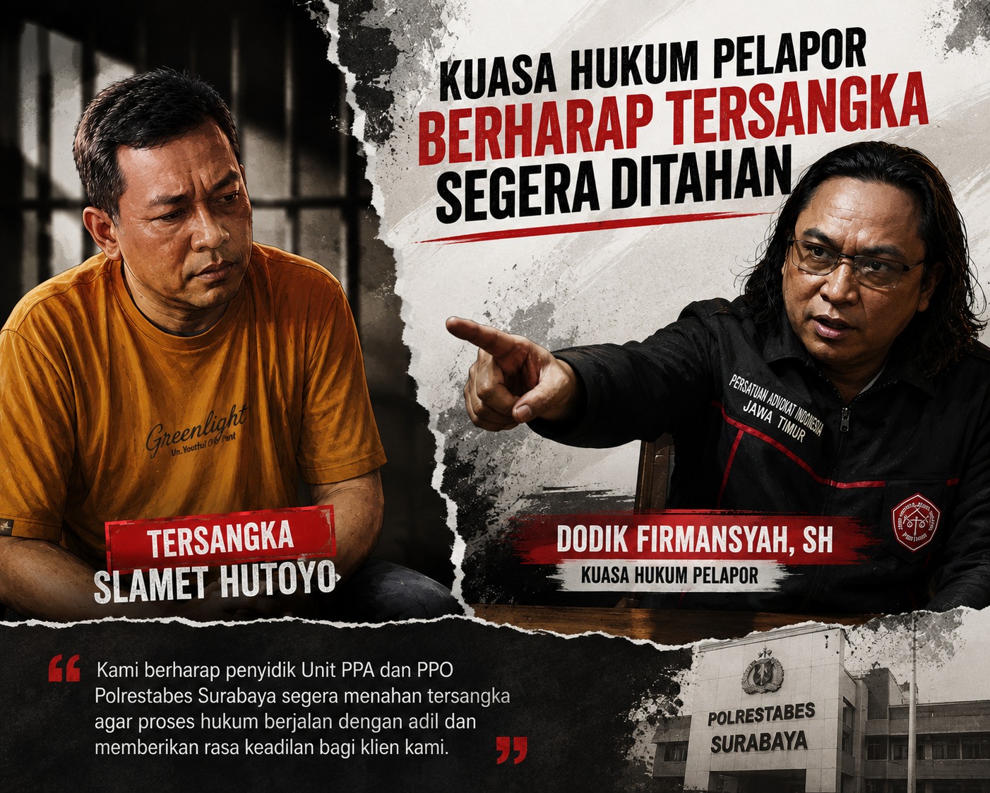 Kuasa Hukum Desak Penahanan Oknum Polisi, Dugaan Intimidasi Keluarga Korban Jadi Sorotan