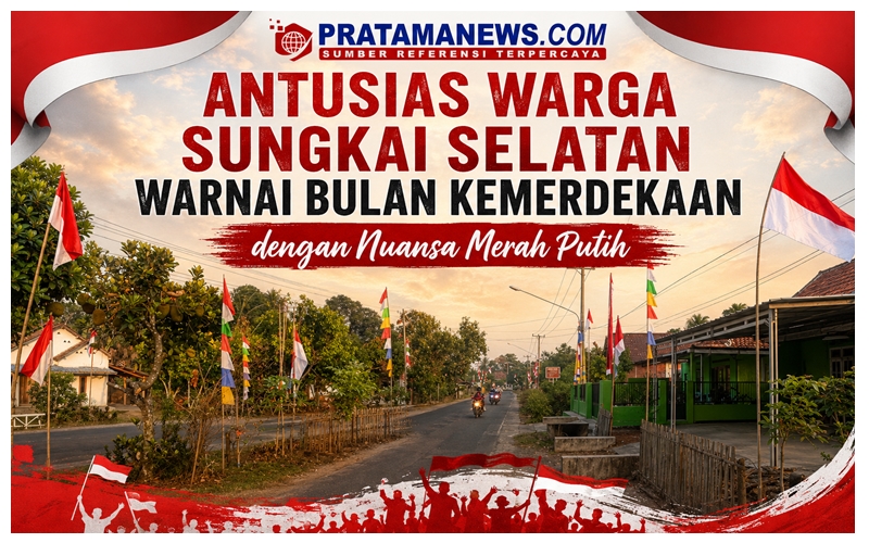Antusias Warga Sungkai Selatan, Warnai Bulan Kemerdekaan 2026 dengan Nuansa Merah Putih