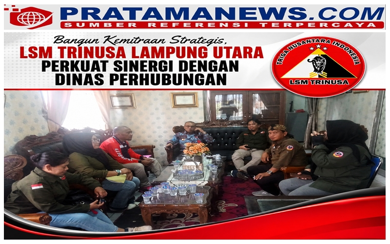 Foto: LSM Trinusa DPC Lampura Audiensi ke Dishub