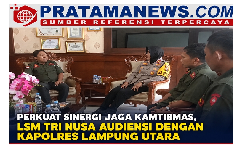 LSM Trinusa Audiensi ke Polres Lampung Utara, Perkuat Sinergi Jaga Kamtibmas