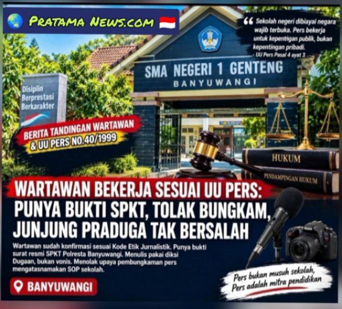 DIBONGKAR! KLARIFIKASI GALIH SUBOWO ADVOKAT RANGKAP KOMITE SMAN 1 GENTENG DINILAI SESAT LOGIKA DAN BUNGKAM PERS, WARTAWAN BEKERJA PAKAI UU PERS BUKAN PERASAAN TIDAK NYAMAN