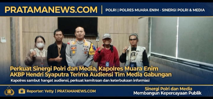 Perkuat Sinergi Polri dan Media, Kapolres Muara Enim AKBP Hendri Syaputra Terima Audiensi Tim Media Gabungan