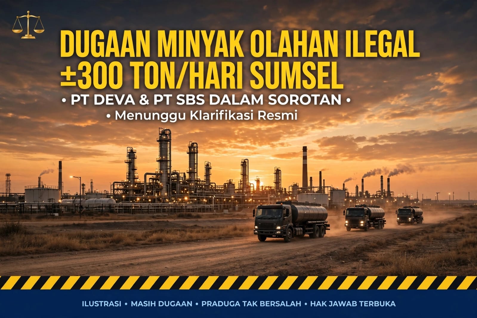 ‎PT Deva & PT SBS Diduga Terlibat Minyak Olahan Ilegal, Ancaman Sanksi Pidana Korporasi Jadi Sorotan